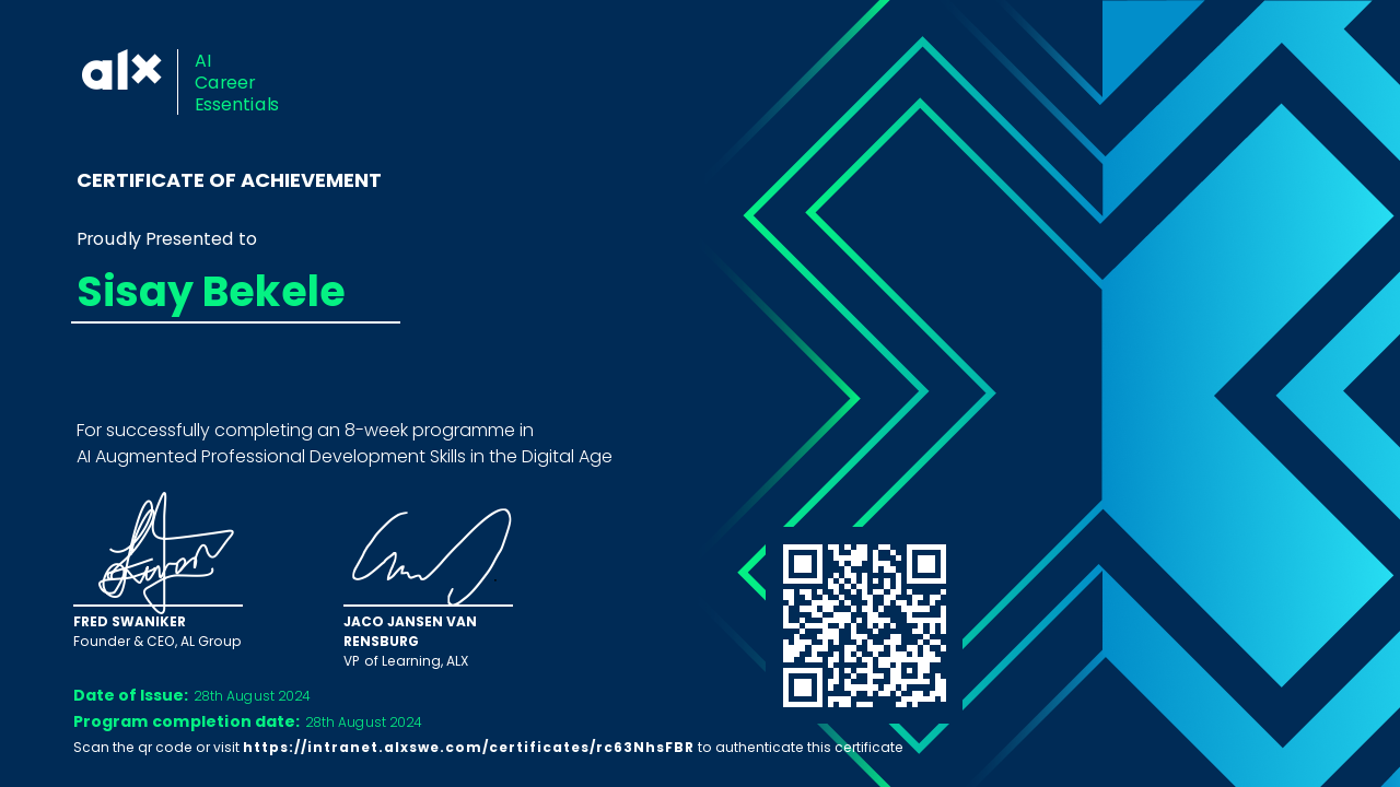 ALX AICE Certification
